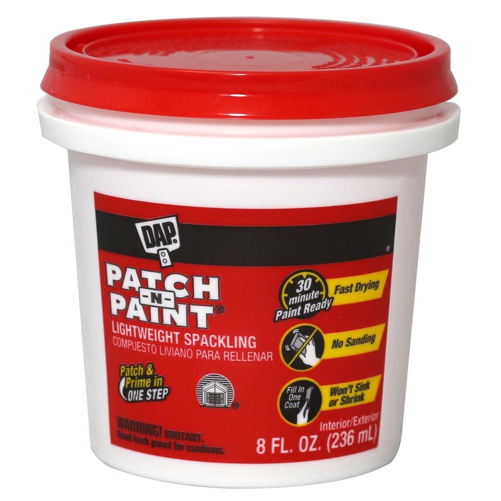 Patch-N-Paint 8 oz. White Premium-Grade Lightweight Spackling Paste | The Home Depot