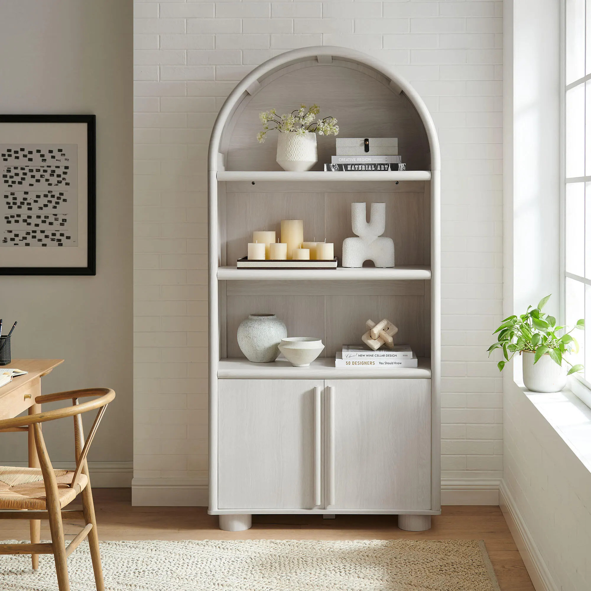 Modway Bellamy 79" Cabinet Bookcase | Ashley | Ashley