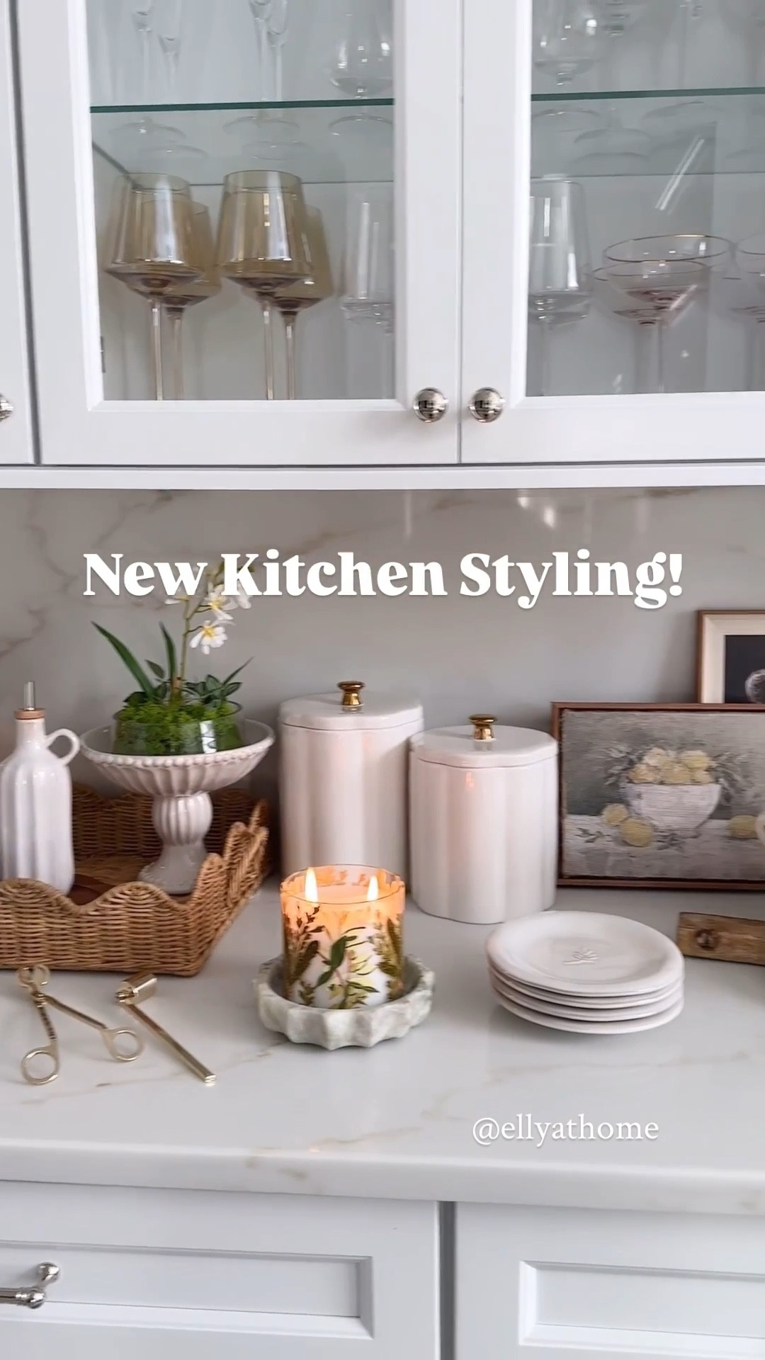 New kitchen accessories and styling! Shop woven touch light, tray, wood tray on sale, potted plants, bowl, candle ships free, oil and vinegar set, artwork, canisters, plates, glasses. Target, Pottery Barn, Amazon, Michael’s stores. Free shipping. 

#LTKHome #LTKSaleAlert #LTKFindsUnder50