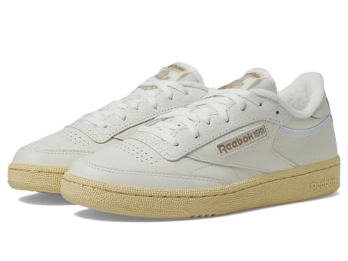 Reebok Women's Club C 85 Sneaker, Chalk/Weathered White/Moon, Size 7 | Amazon (US)