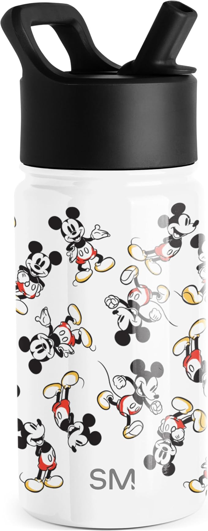 Simple Modern Disney Mickey Mouse Kids Water Bottle with Straw Lid | Reusable Insulated Stainless... | Amazon (US)
