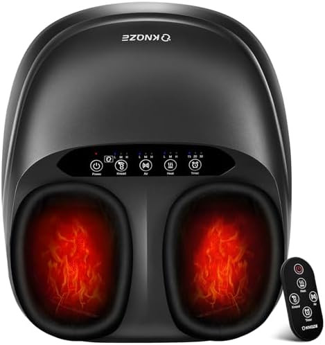 KNQZE Shiatsu Foot Massager with Heat for Plantar Fasciitis, FSA Eligible | Deep Kneading Shiatsu... | Amazon (US)