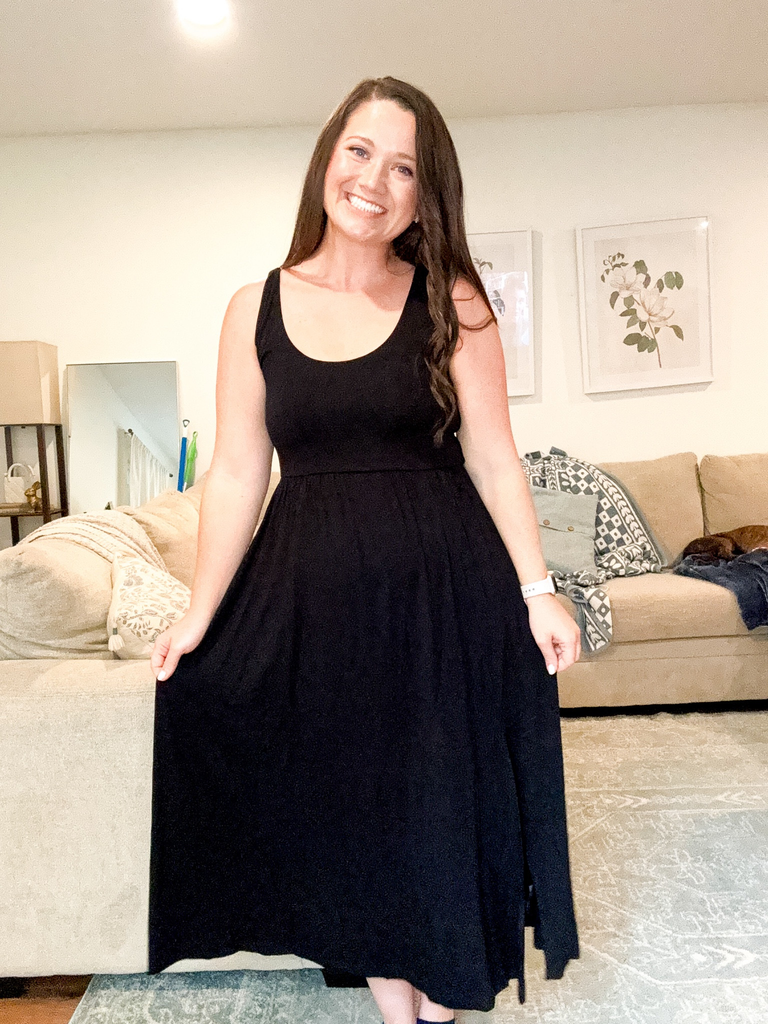 Black dress. T shirt dress. Ballet dress  