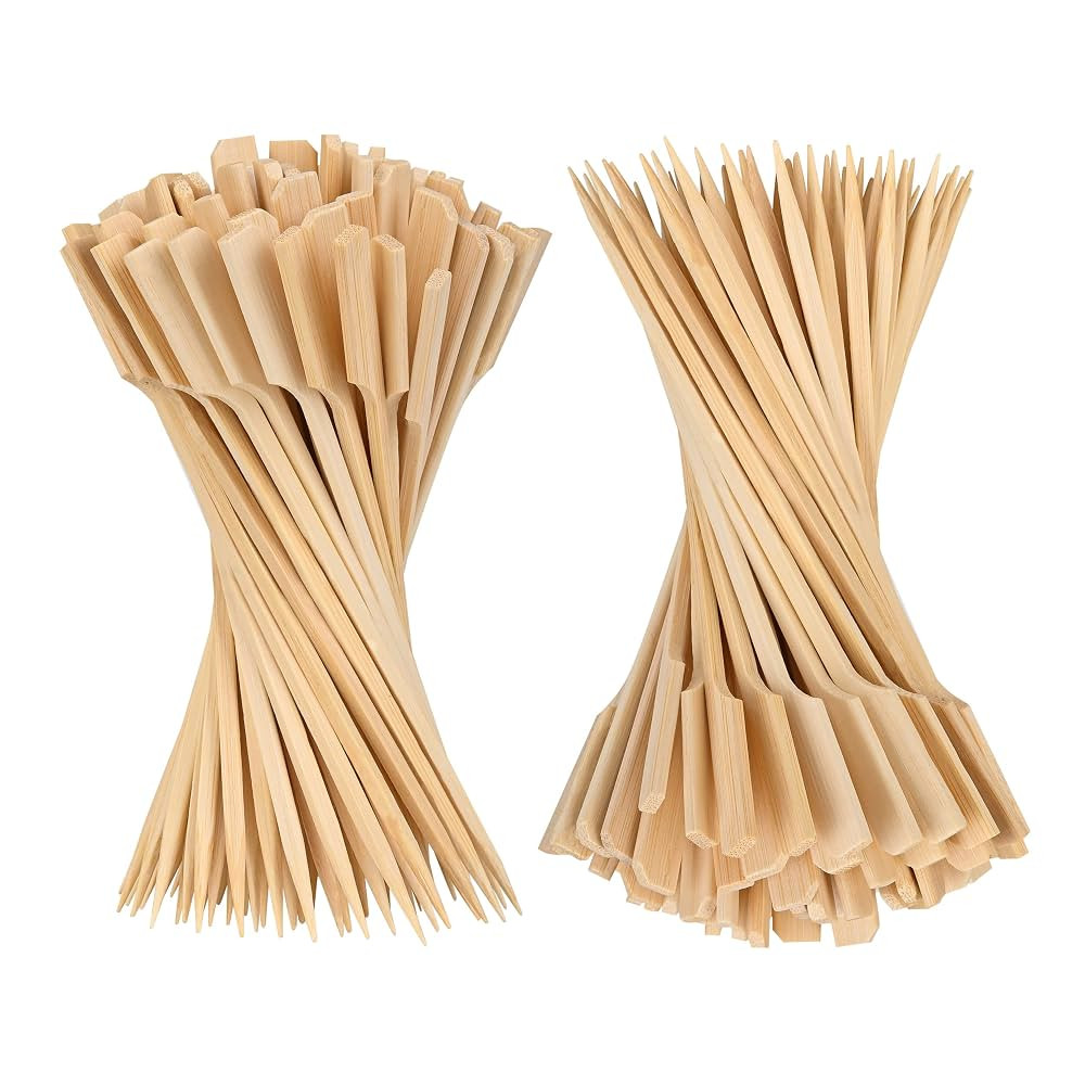4.7 Inch Bamboo Skewers, 300 PCS Bamboo Paddle Wood Picks, Toothpicks for Appetizers, Cocktail Pi... | Amazon (US)