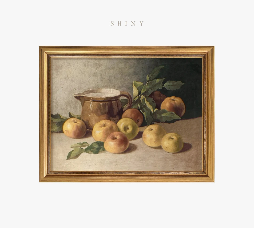 Vintage Art Framed, Framed Vintage Giclee Prints, Vintage Apples Still Life Painting Art Print, F... | Etsy (US)