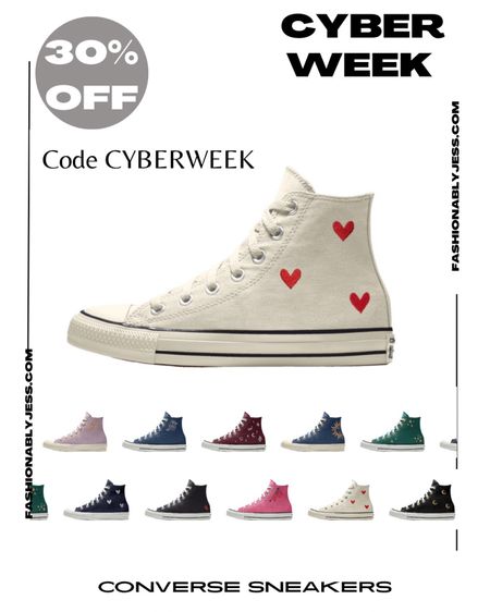 Use code: CYBERWEEK For 30% off these cute embroidered Converse sneakers! Cute gift for her 

#LTKCyberWeek 

#LTKGiftGuide #LTKsalealert