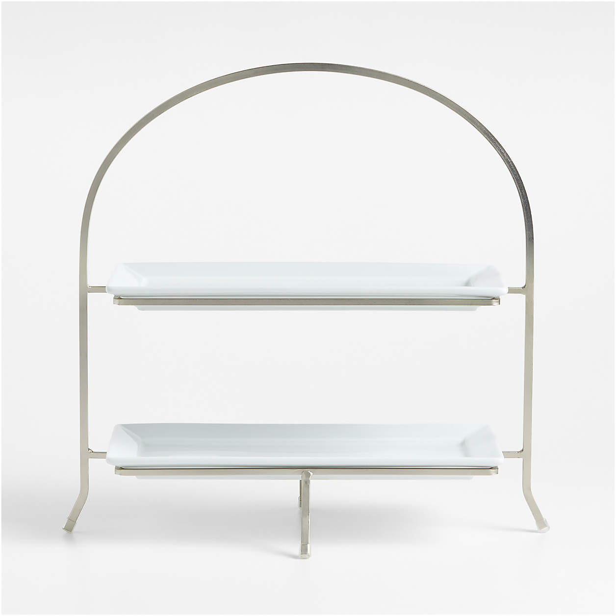 Cambridge Two-Tier Server with Plates + Reviews | Crate & Barrel | Crate & Barrel