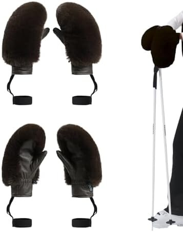 GSOU SNOW Women's Ski Mittens Faux Fur Snowboard Gloves Snow Mittens Winter Outdoor Warm | Amazon (US)