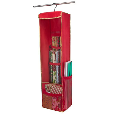 Holiday Hanging Gift Wrap & Accessory Organizer with Side Pockets - Simplify | Target