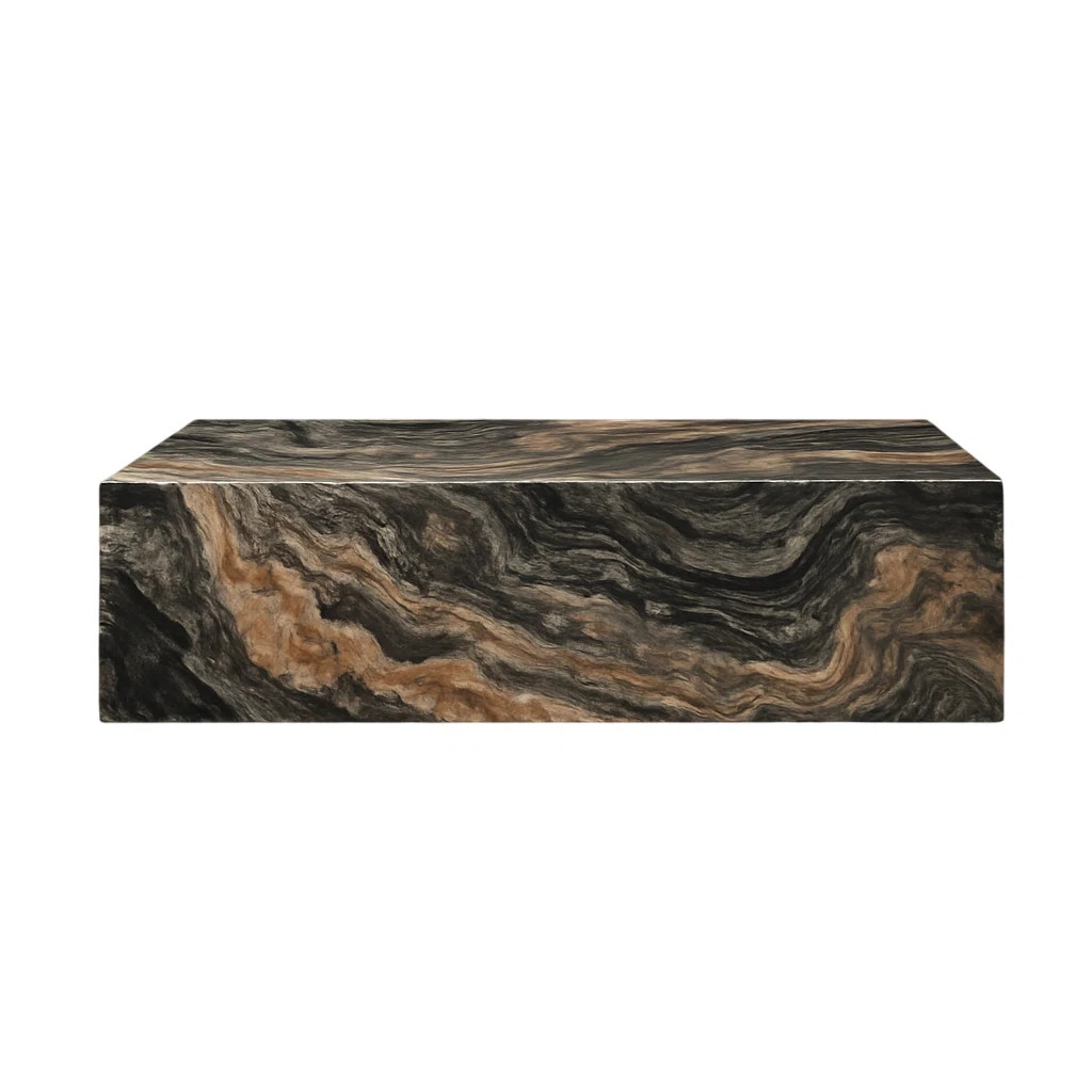 Genuine Quartzite Stone Block Coffee Table - Van Gogh Quartzite | Wayfair North America
