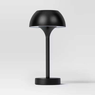 Solar and Rechargeable USB LED Outdoor Table Lamp Black - Threshold™ | Target