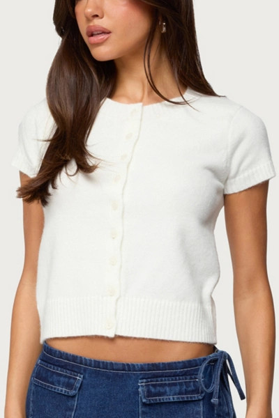 Edikted Coreen Button Up Knit Cardigan | Urban Outfitters (US and RoW)