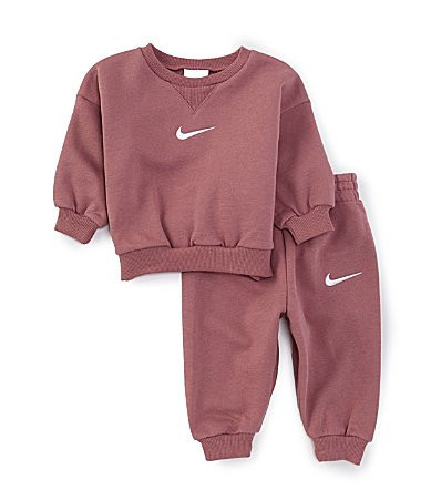 Nike Baby Boys Long Sleeve Essential Fleece Sweatshirt Matching Jogger Pant Set - 18 Months | Dillard's