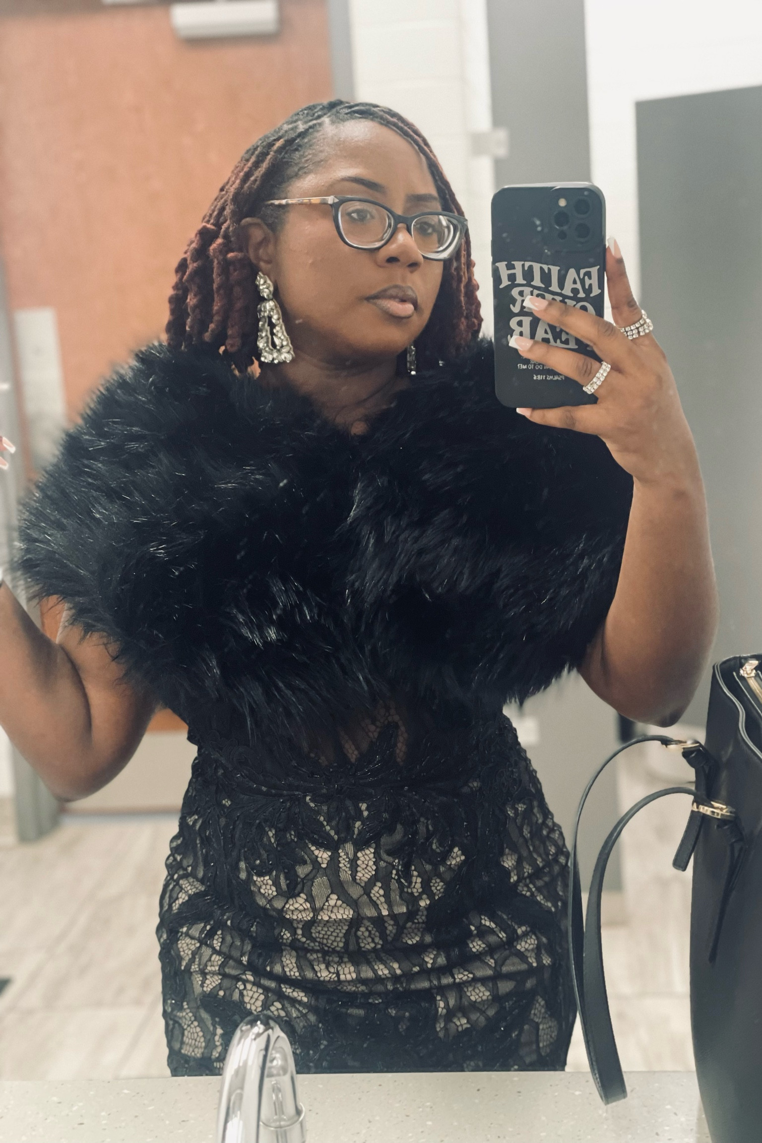 In honor of being called Monet Tejada❄️🖤 Black Faux Fur Shall went perfect with my gown 

#LTKParties #LTKFindsUnder50 #LTKStyleTip