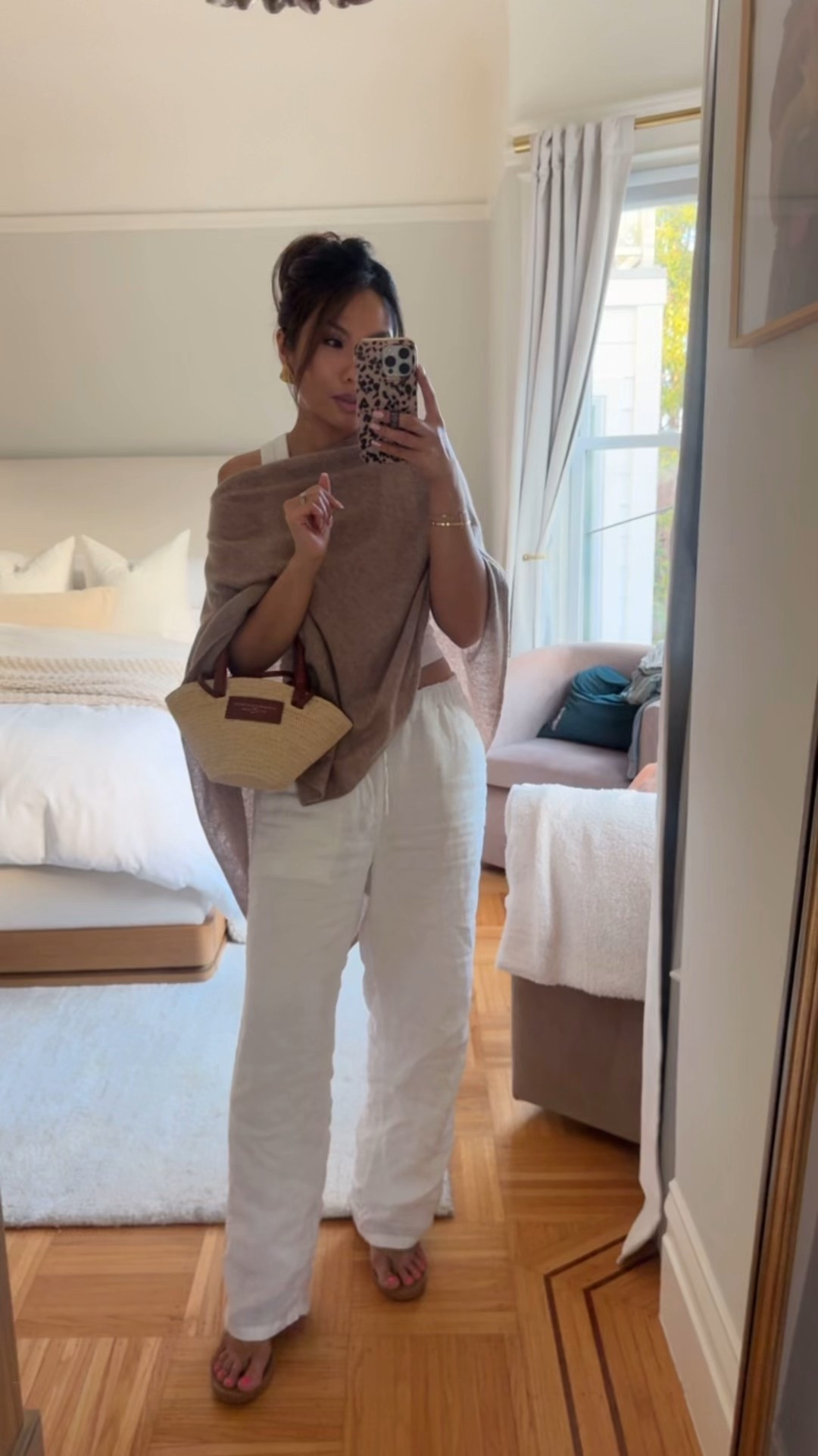 Is it spring yet lol I’m ready for warm weather and cute spring outfits 🤭

Sizing:
Tank - tts, xs
Poncho - one size 
Linen pants - tts, xs classic length
Wedge sandals - tts

#LTKFindsUnder100 #LTKootd #LTKPetite