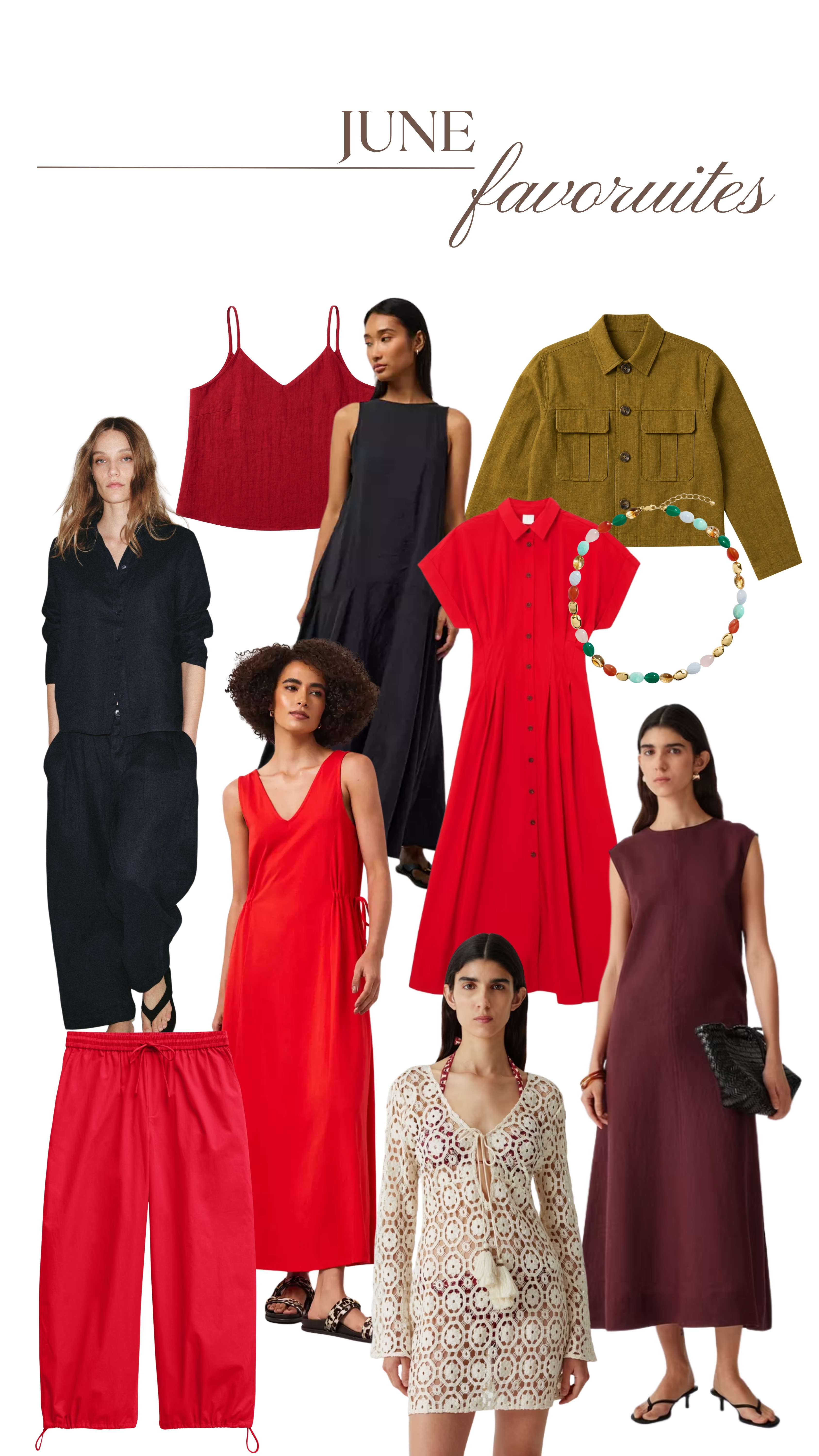 What you loved in June ✨

red dress, summer dress, workwear, office outfits, maxi dress, midi dress, holiday dress, linen jacket, cargo trousers, linen top, summer outfits 

 #LTKuk #LTKsummer #LTKstyletip