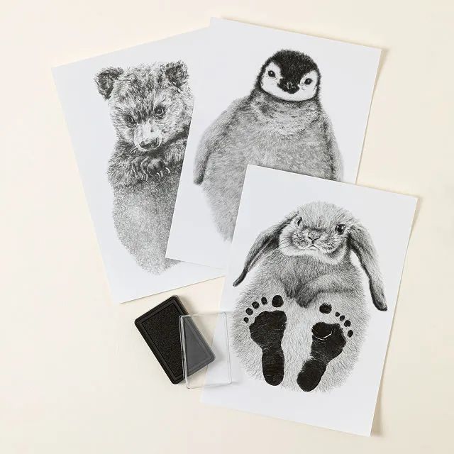 Furry Feet Baby Footprint Kit | UncommonGoods