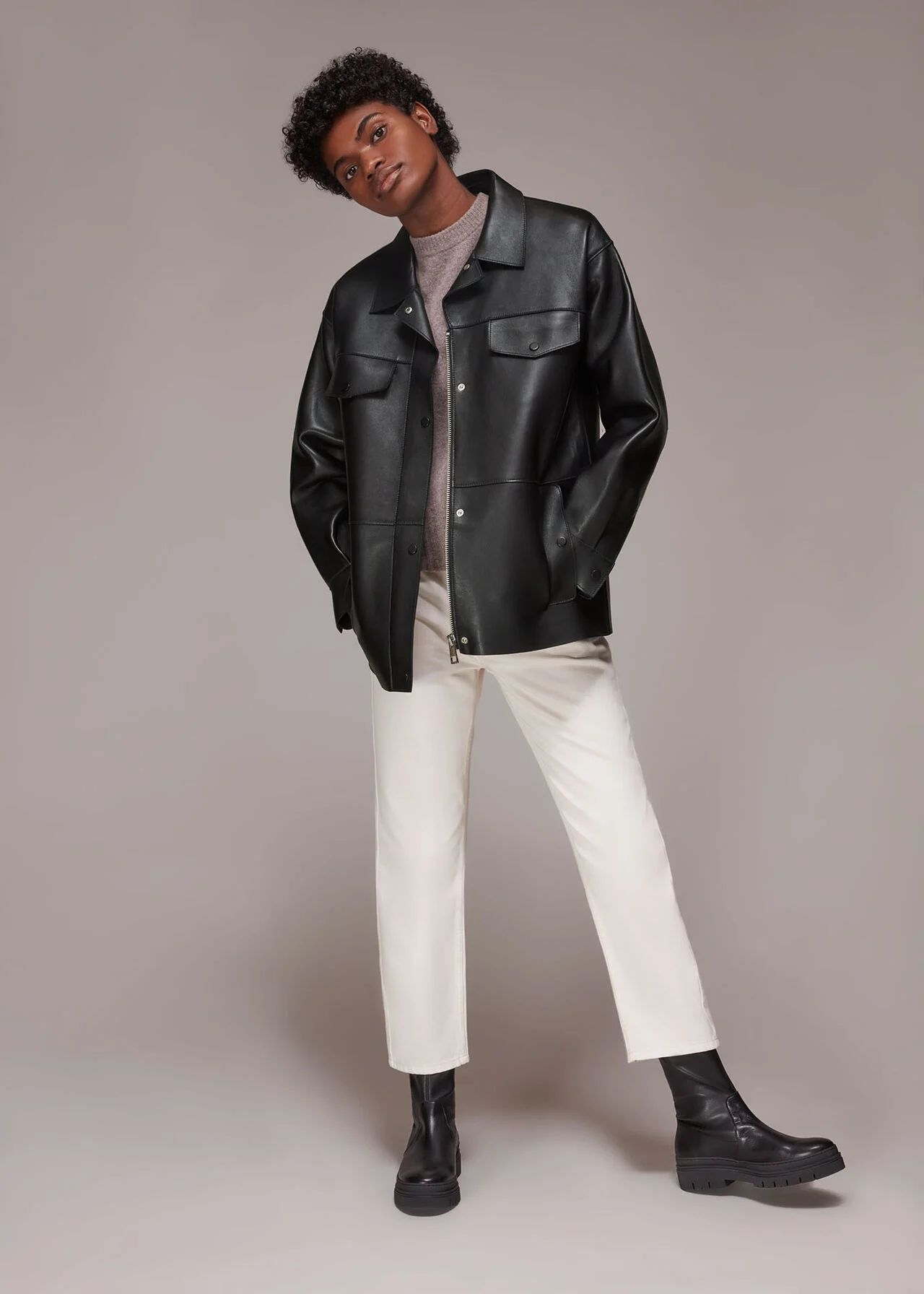 Clean Bonded Leather Jacket | Whistles