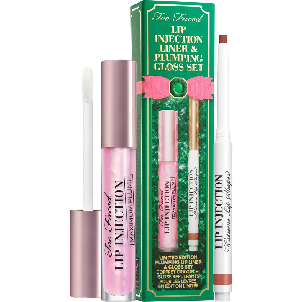 Too Faced Lip Injection Plumping Lip Liner & Gloss Set $57 Value in Multi at Nordstrom | Nordstrom