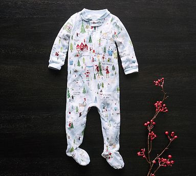 North Pole Organic Cotton Nursery Pajamas | Pottery Barn (US)