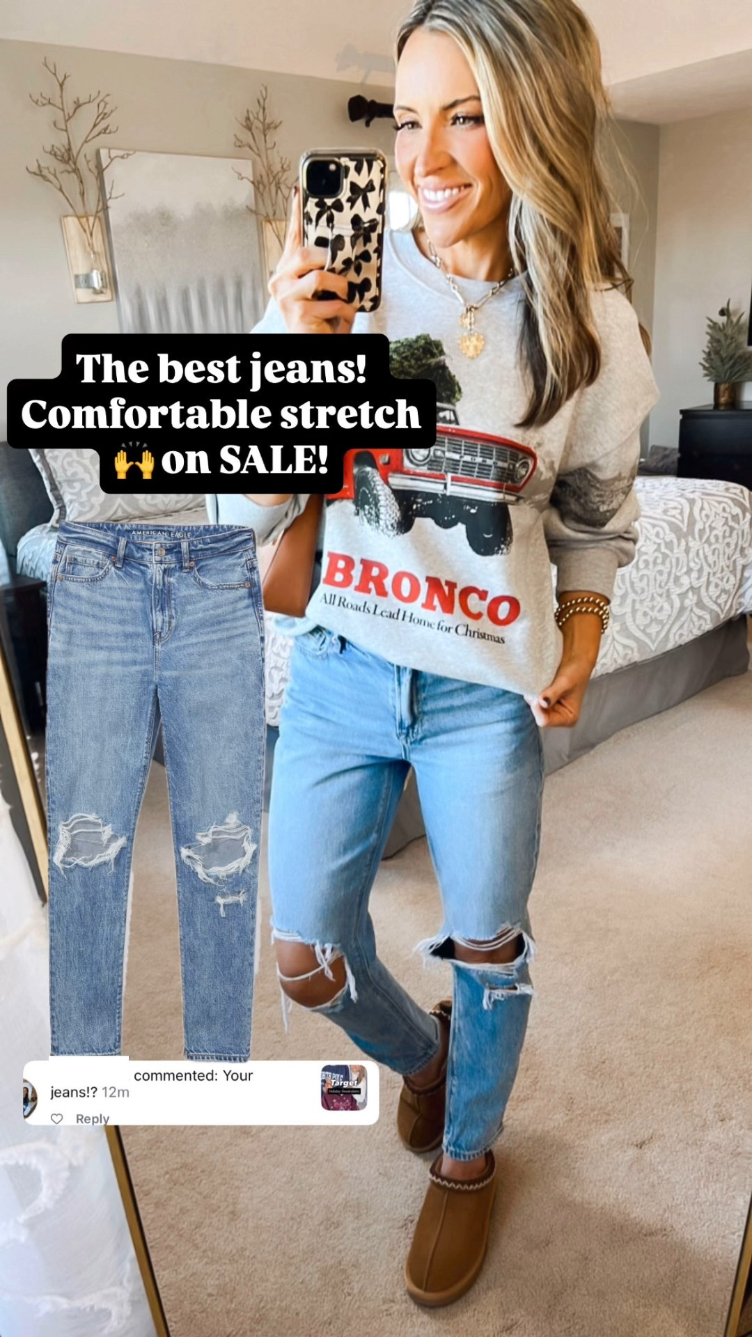 The best jeans! Comfortable stretch!🙌 on SALE! Size down if in between. I’m wearing “short” I’m 5’5” 

#LTKSaleAlert #LTKFindsUnder50 #LTKStyleTip