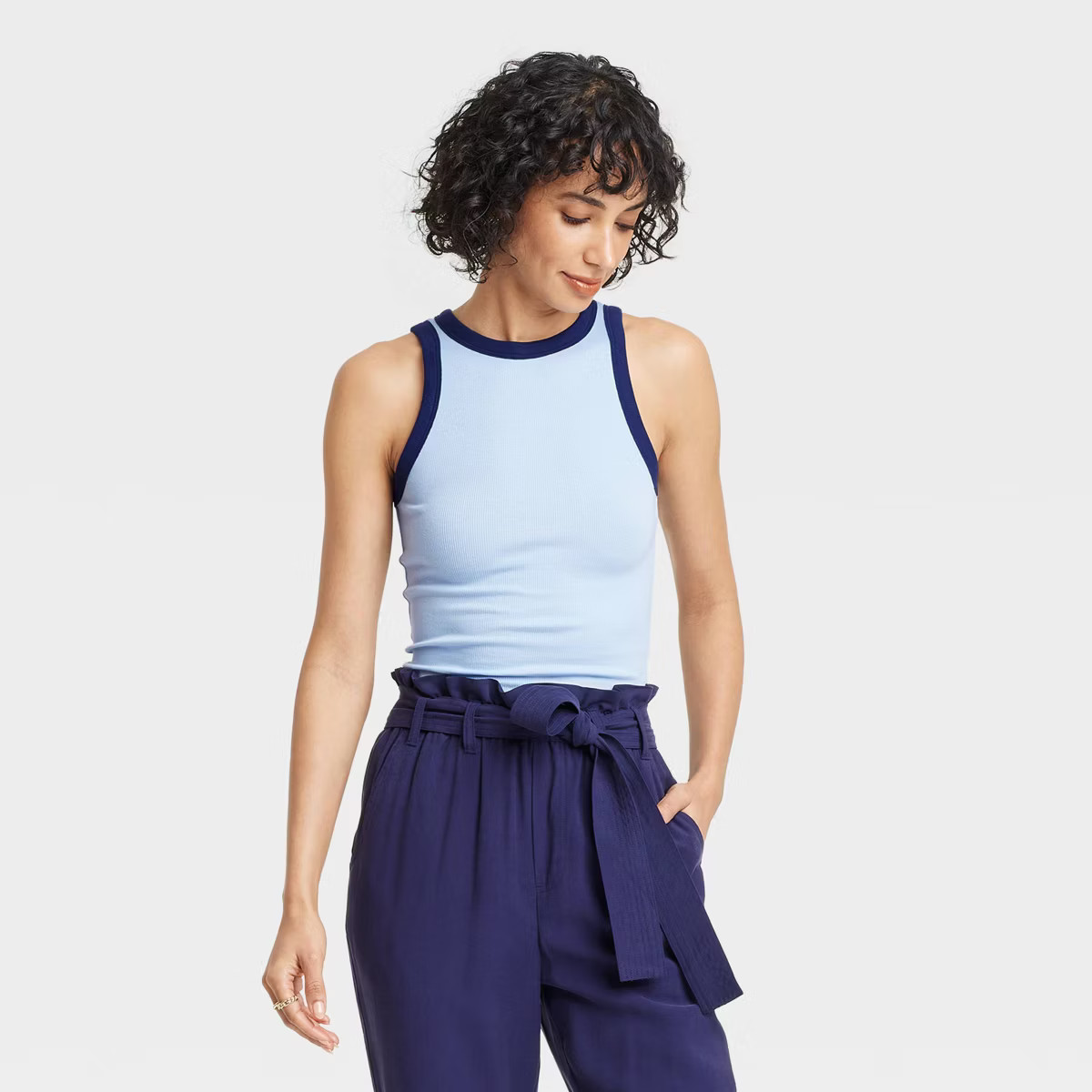 Women's Slim Fit Ribbed Tank Top - A New Day™ | Target