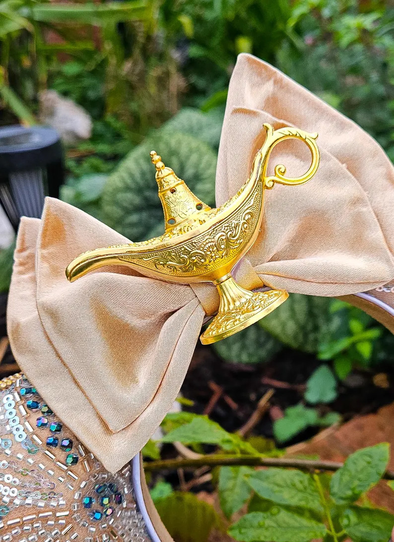 Jasmine Inspired Mickey Ears | Alladin deluxe Princess Ear Headband | Genie Lamp Princess Ears | Etsy (Global)