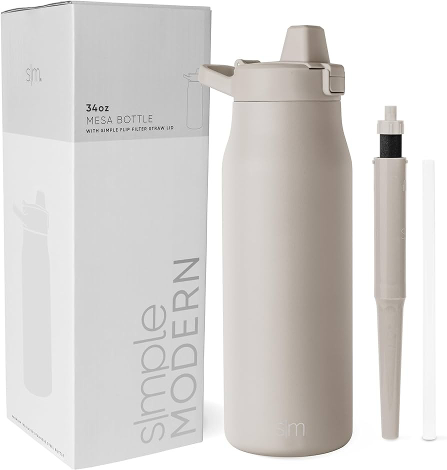 Simple Modern Filtered Water Bottle | Insulated Stainless-Steel Carbon Filter Travel Water Bottle... | Amazon (US)