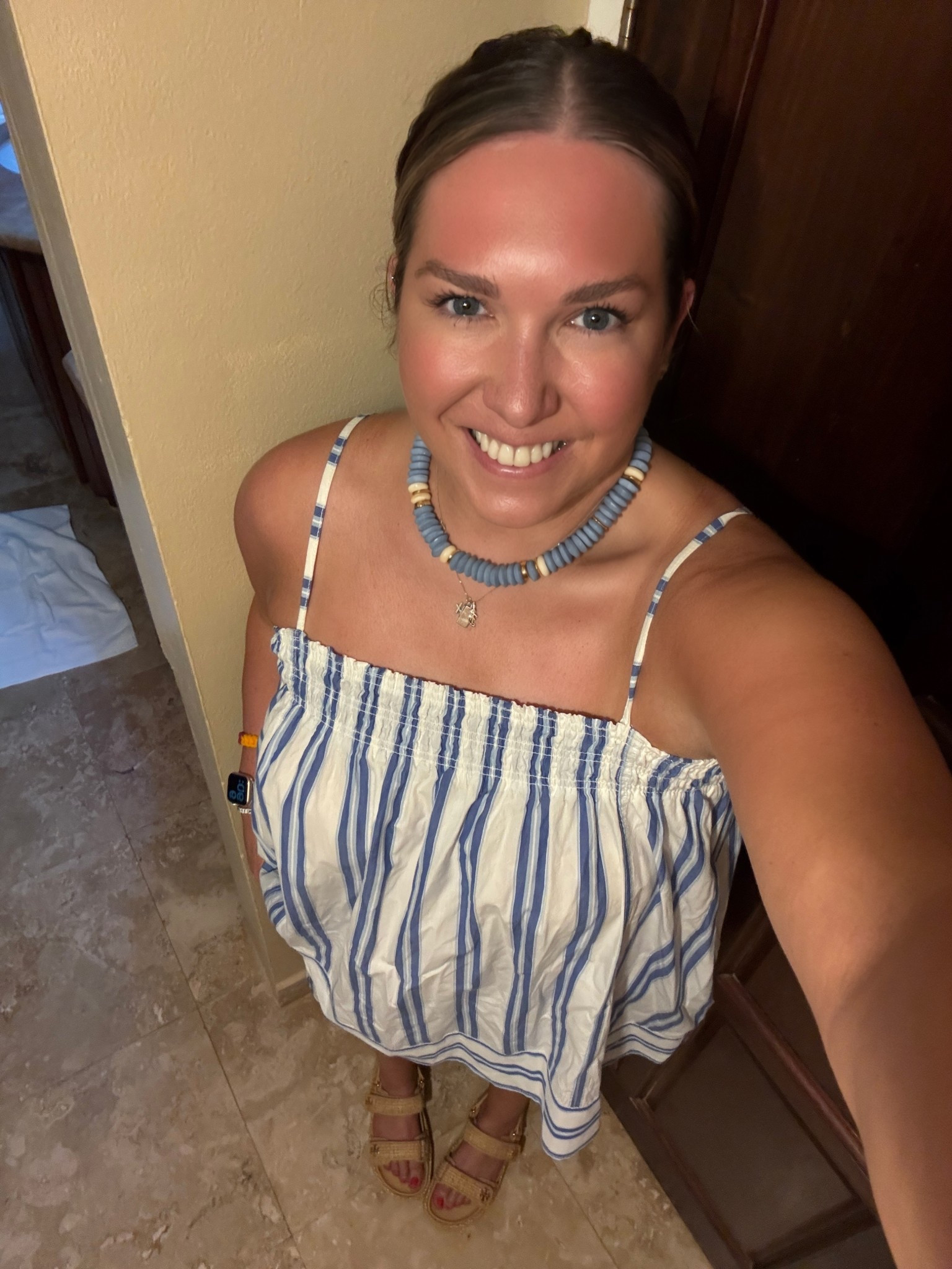 First night in Belize after travel called for another matching set. I love the light fabric for the humidity down here. It’s also so easy to throw on and go after a travel day. I added this fun light blue necklace and raffia sandals to add interest but keep it casual  

#LTKTravel #LTKShoeCrush #LTKMidsize