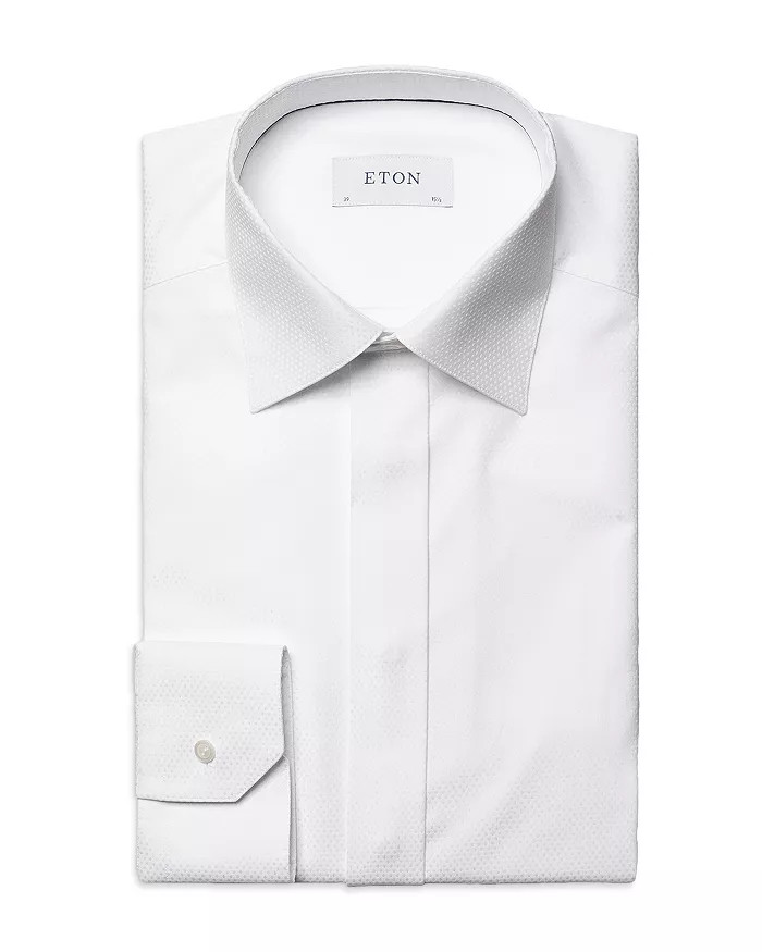 Contemporary Fit Pin-Dot Piqué Formal Shirt | Bloomingdale's (US)