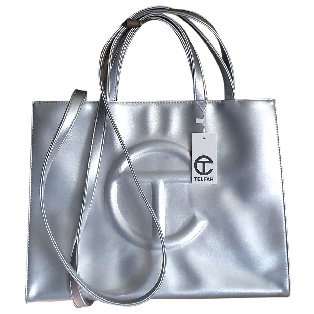 Telfar Silver Polyester Handbags | Vestiaire Collective (Global)