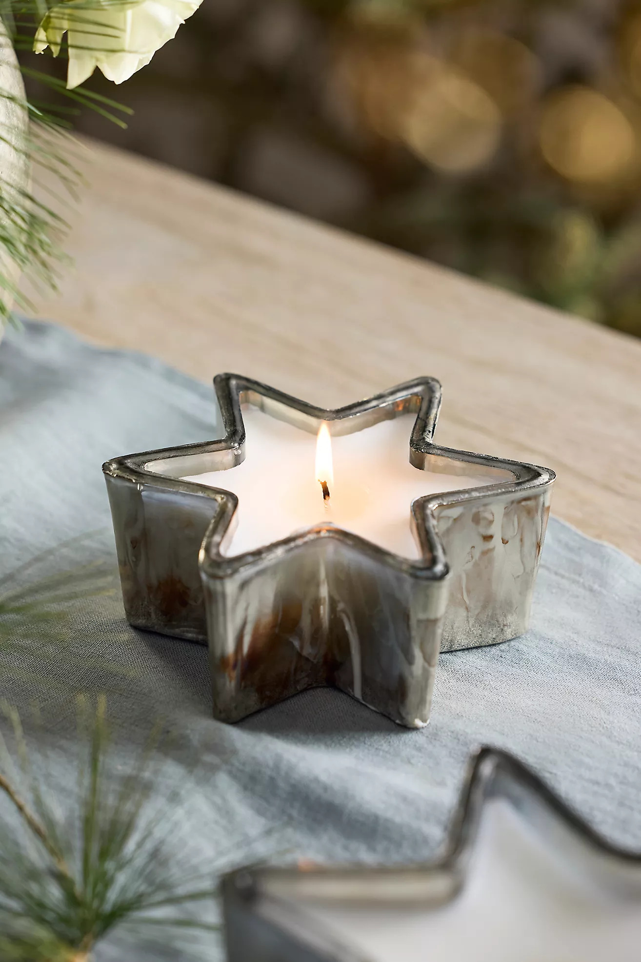 Winter Rose Star Candle | Terrain