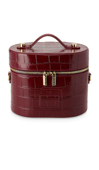x REVOLVE Oval Toiletry Case in Burgundy Croc | Revolve Clothing (Global)