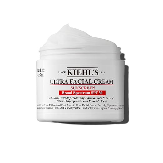 Kiehl's Ultra Facial Cream with SPF 30, Lightweight Daily Face Moisturizer for All Skin Types, 24... | Amazon (US)