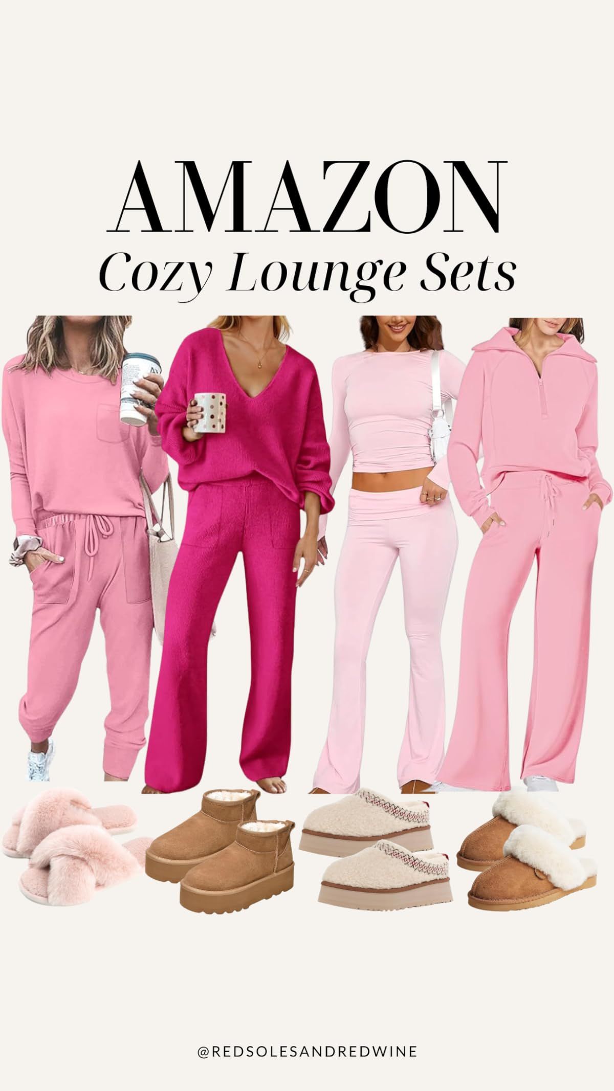 Pink loungewear sets! Perfect for cozy Valentine's Day outfits | Amazon (US)