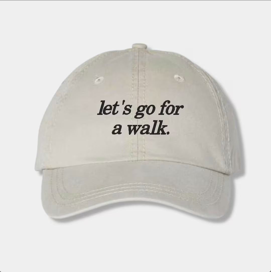 Lets Go for a Walk Hat. Custom Embroidery and Cap Colors. Fitness Trend. Hot Girl Walk Gift for F... | Etsy (US)