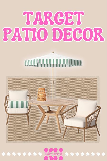 Target has some of the cutest patio furniture right now!! This makes me so excited for summer!

Outdoor patio decor, outdoor patio furniture, home, outdoor chairs, patio chairs, patio set, patio lantern, table umbrella, home refresh, patio refresh

#LTKhome #LTKSeasonal #LTKfamily