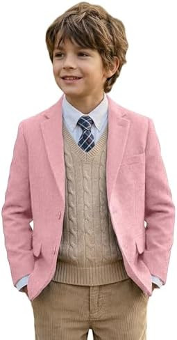 Boys Tweed Suit Blazer Herringbone Jacket Boy Sport Coats | Amazon (US)