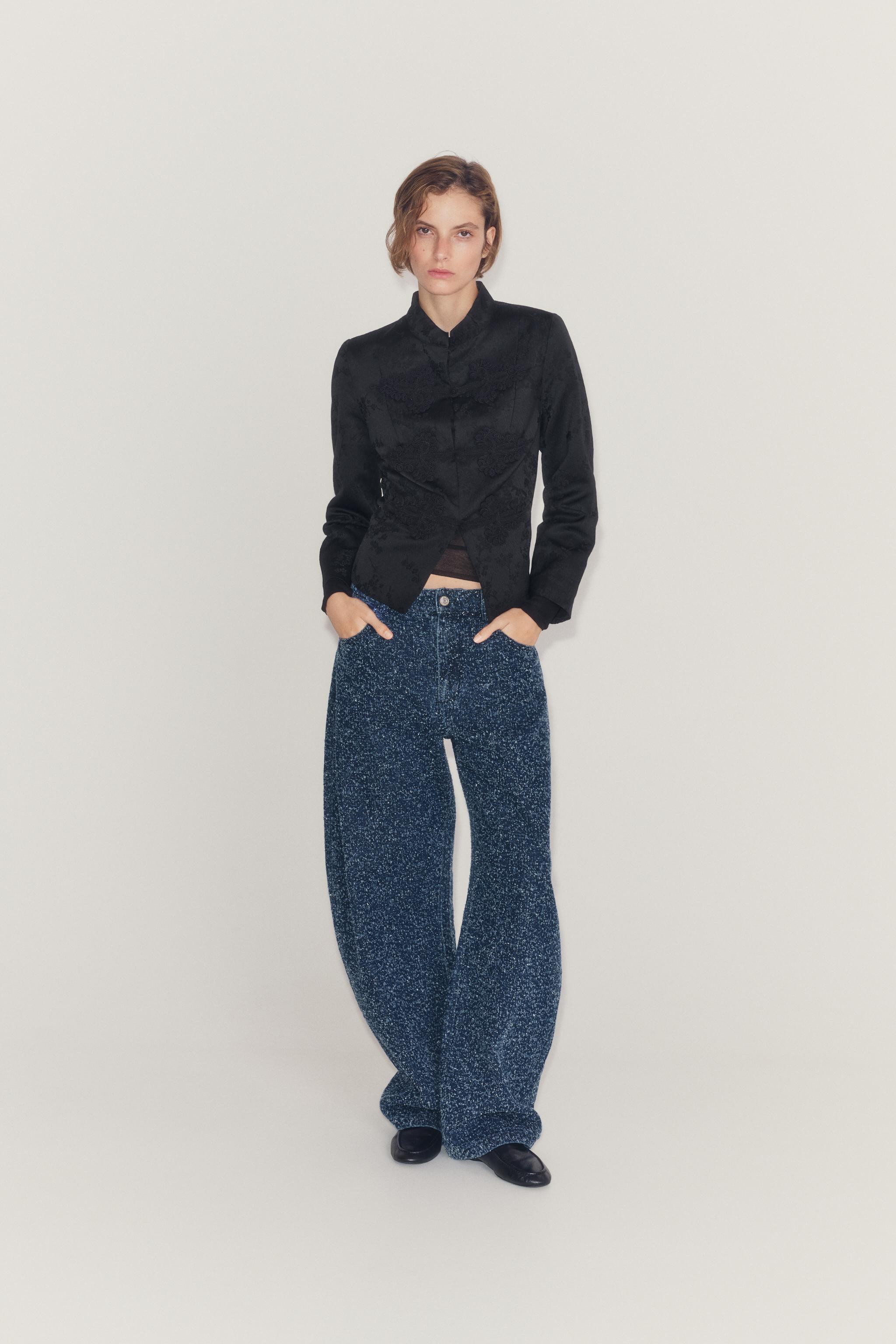 ZW COLLECTION JACQUARD JACKET WITH FROG FASTENINGS | Zara US