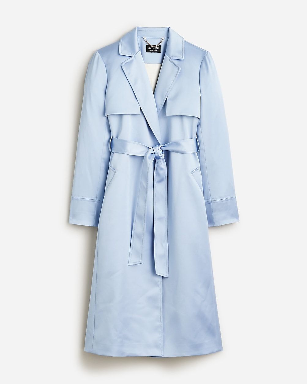 Collection Harriet trench coat in tailored satin | J.Crew US