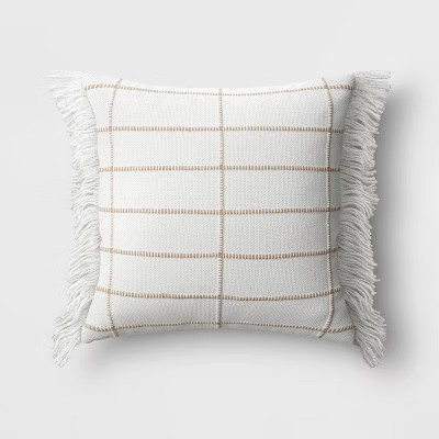 Woven Outdoor Throw Pillow Ivory - Threshold™ designed with Studio McGee | Target