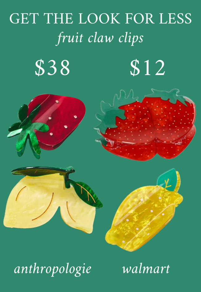 FRUIT CLAW CLIPS
..............
walmart dupe anthropologie dupe spring accessories spring trends strawberry claw clip lemon claw clip fruit clip colorful hair accessories walmart new arrivals anthropologie new arrivals easter basket filler easter baskets for girls easter basket filler girls easter basket finds target dupe target accessories target claw clips spring finds girly accessories girls room easter basket for teens teen easter basket  

 

#LTKfoodie #LTKBeauty #LTKKids