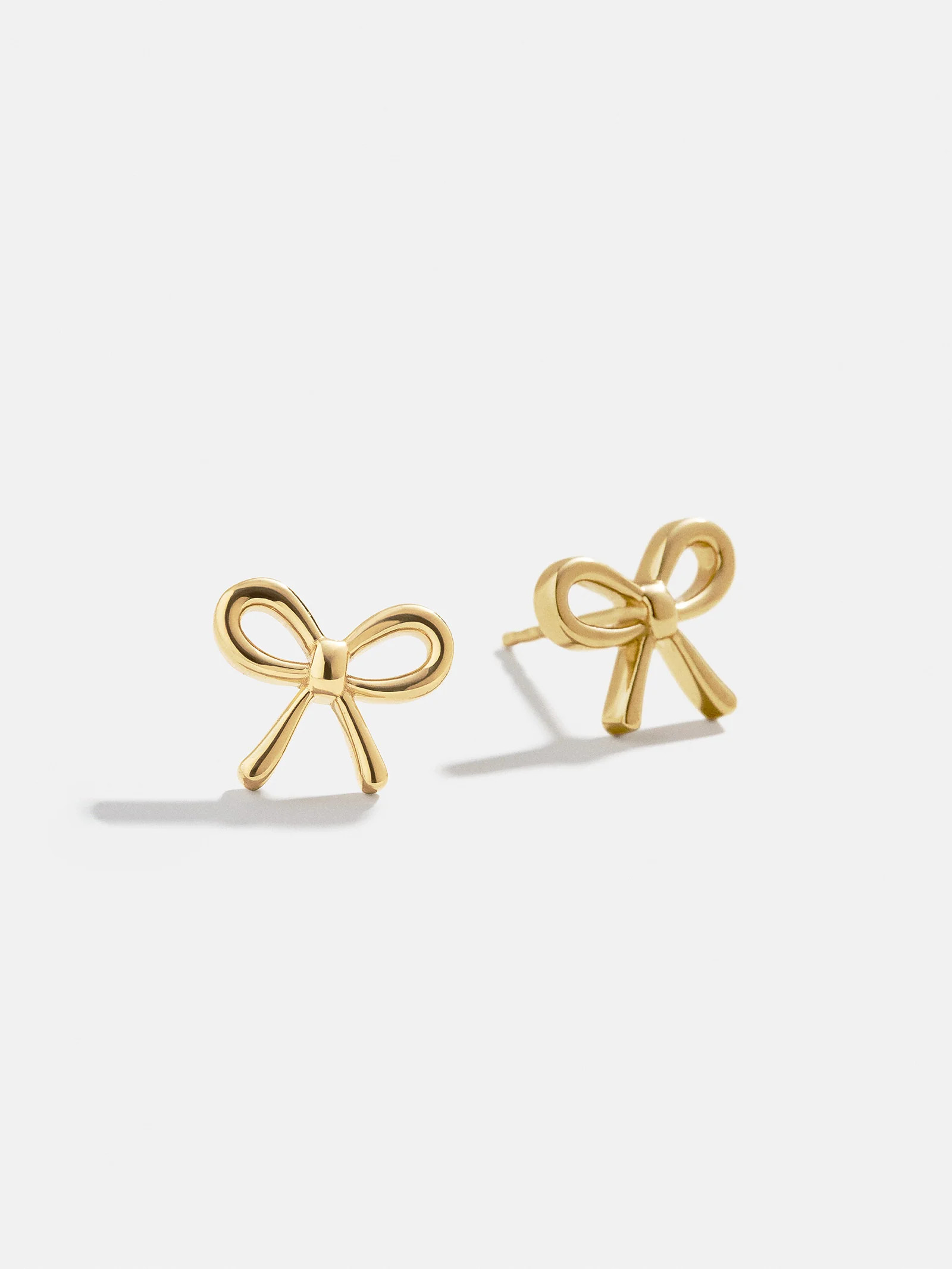 18K Gold Bow Earrings - Gold | BaubleBar (US)