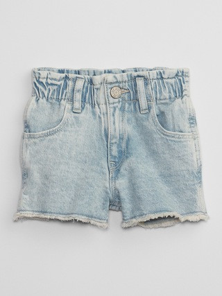 babyGap Paperbag Mom Jean Shorts with Washwell | Gap Factory