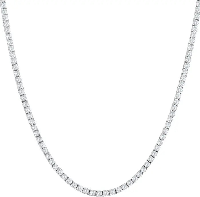10Ct TW Lab Grown Diamond Tennis Necklace 14K Gold 18" | Nordstrom