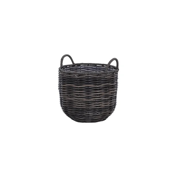 Better Homes & Gardens Wister 12 in Round Resin Rattan Planter | Walmart (US)