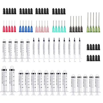 BSTEAN 30 Pack - 1ml, 3ml, 5ml,10ml, 20ml Syringes with 14ga, 16ga,18ga, 20ga, 22ga and 25ga Blun... | Amazon (US)