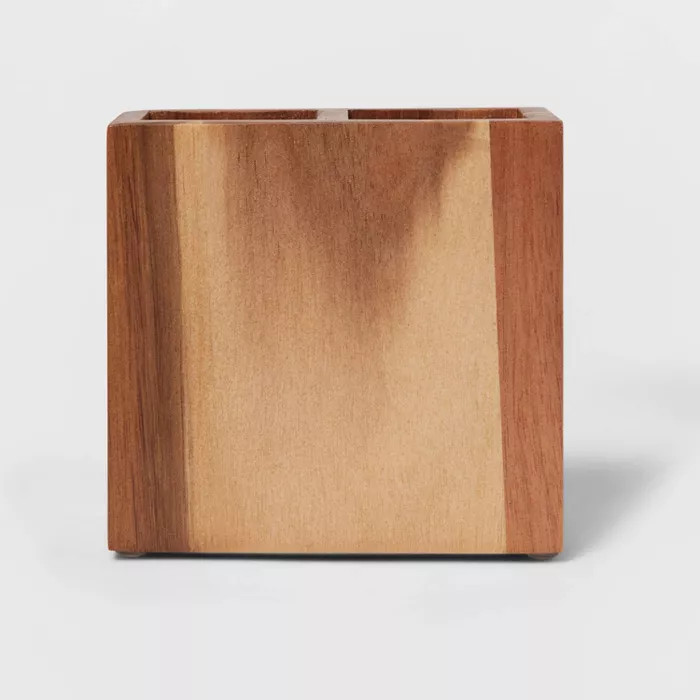 Toothbrush Holder Medium Acacia Natural - Threshold™ | Target