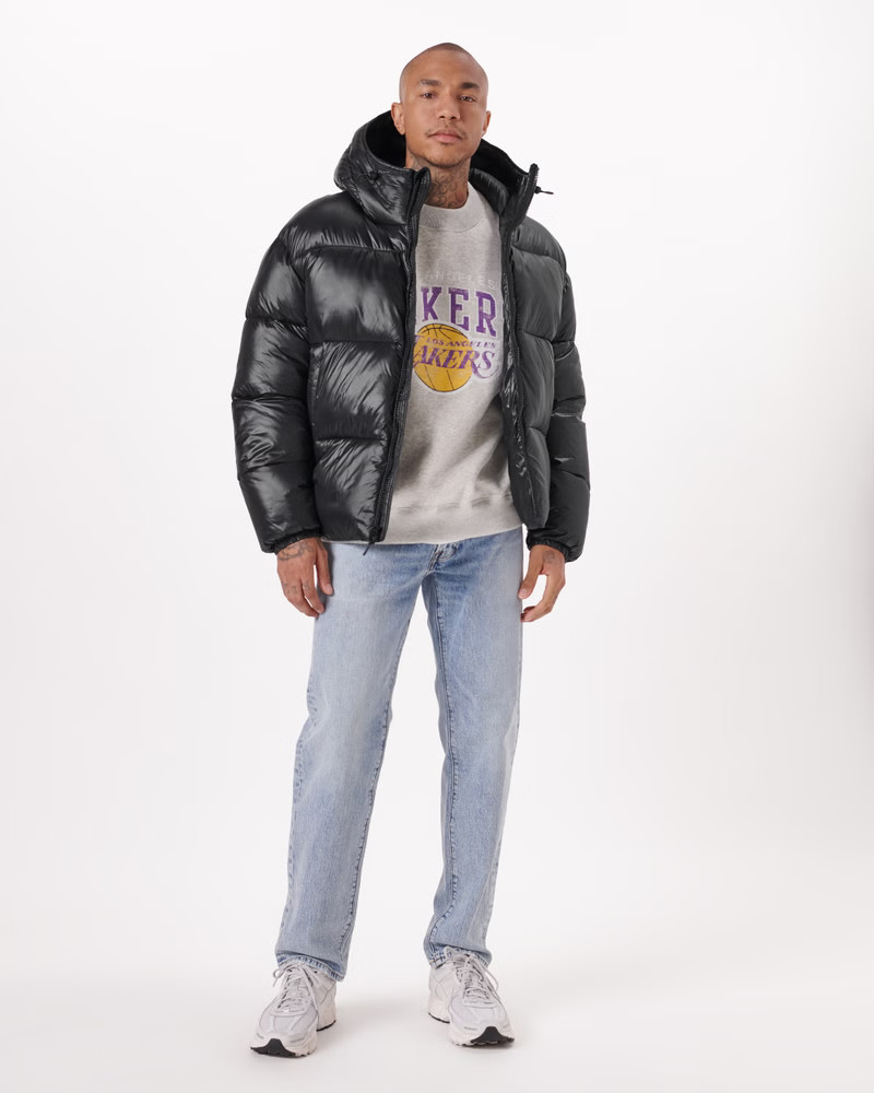Relaxed Heavyweight Hooded Puffer | Abercrombie & Fitch (US)