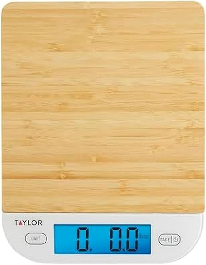 Taylor Digital Eco-Friendly Bamboo Kitchen Food Scale, 15 Pound Capacity, Natural | Amazon (US)